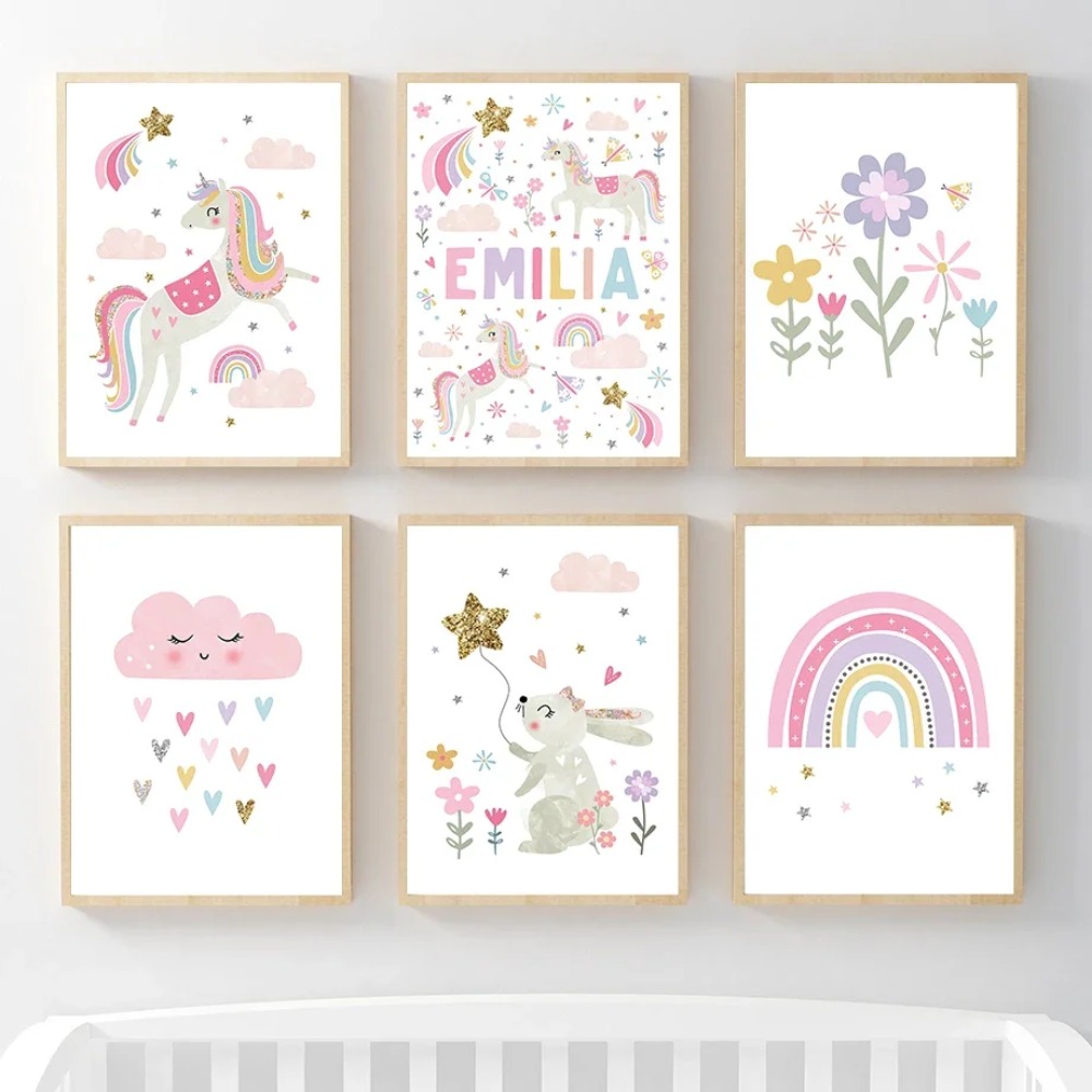 Pembe Unicorn Tavşan Gökkuşağı - Baby Nursery Decor Girl incelemesi ve fiyatı