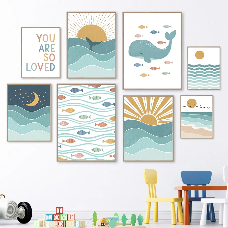 1 adet çerçevesiz Balık Balina - Baby Girl Nursery Quotes incelemesi ve fiyatı